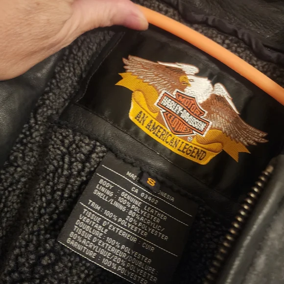 Harley-Davidson Black and Tan Leather Jacket Women/ Men Small
